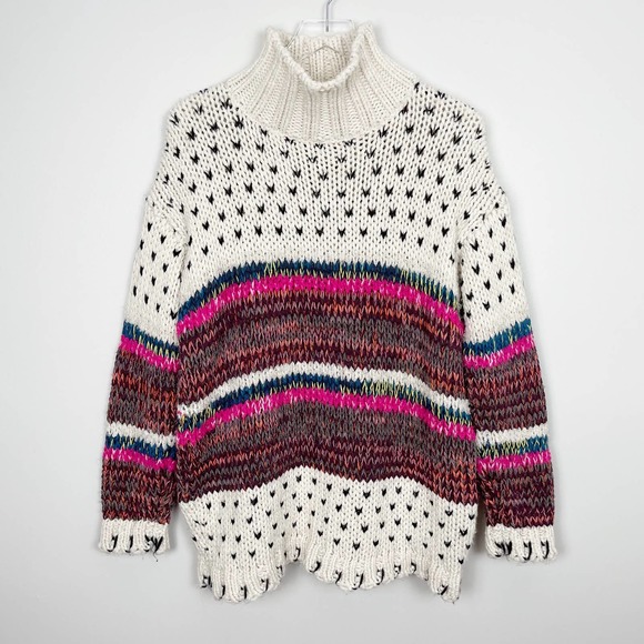 Zara Sweaters - Zara Combined Multicolor Turtleneck Sweater M Knit